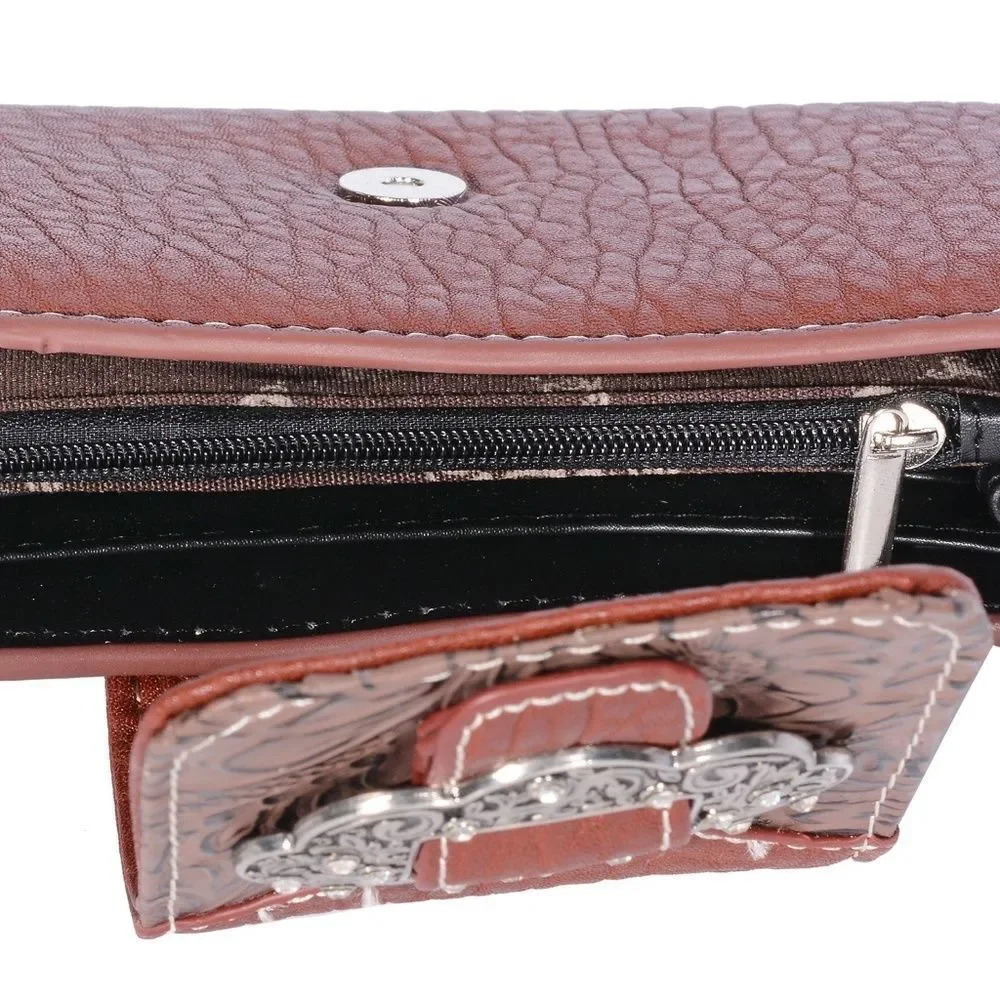 P&G COLLECTION Wallet Vegan Cognac and Brown